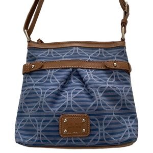 NINE WEST Women’s Crossbody Adjustable Canvas & Leather NWOT